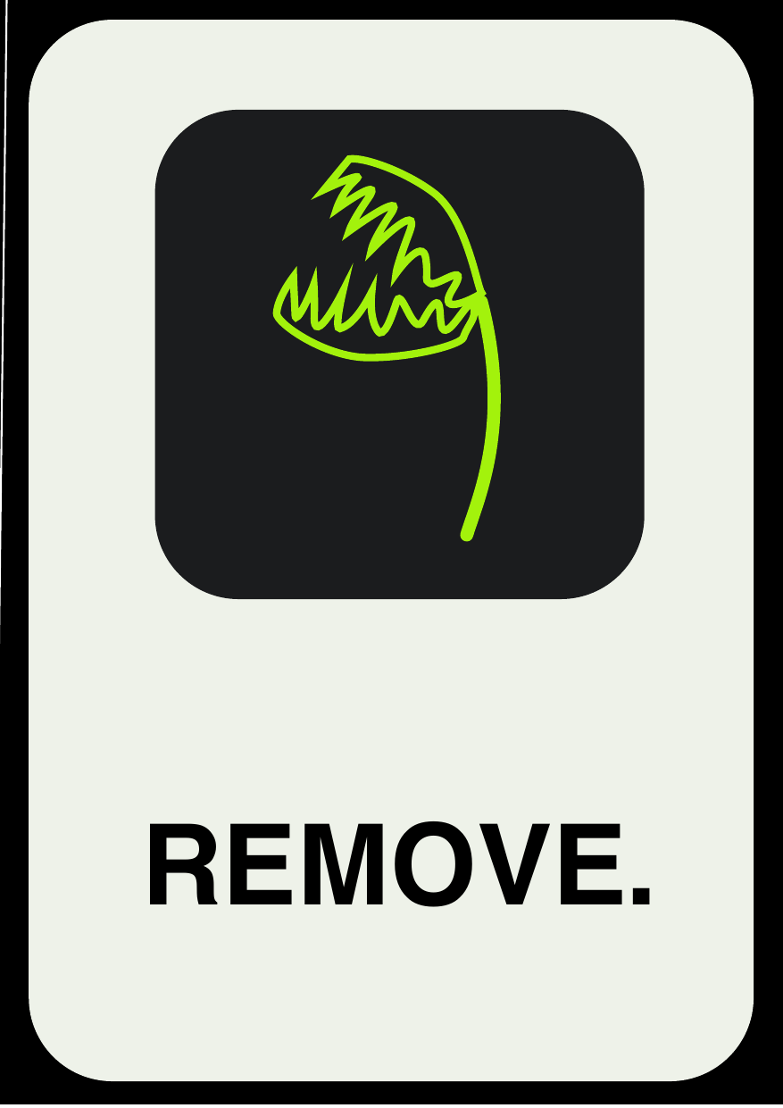 PlanT. Remove function card